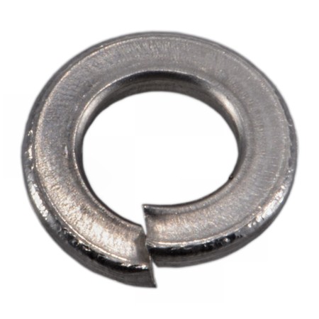 MIDWEST FASTENER Split Lock Washer, For Screw Size 6 mm 18-8 Stainless Steel, Plain Finish, 50 PK 69593